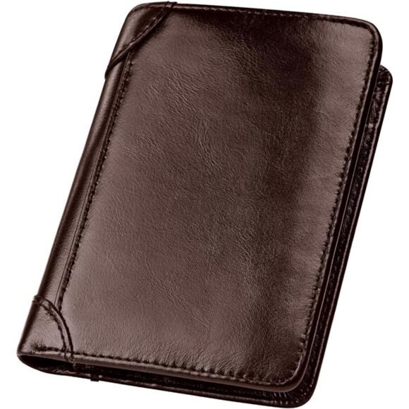 Wallet for Men RFID Blocking Credit Card Holder, Leather Trifold Slim Compact